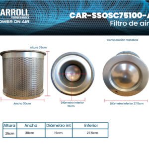 Filtro separador aire-aceite CAR-SSOSC75100-A