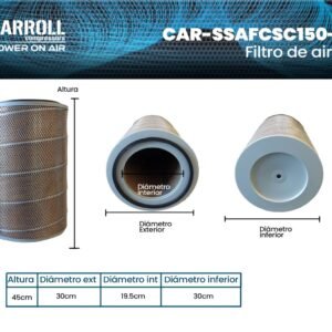 Filtro de aire industrial Carroll CAR-SSA-FCSC150-S